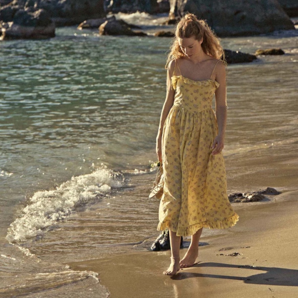 Doen | NWT | Wendelin Dress | Sunshine Bouton De Rose | Size M